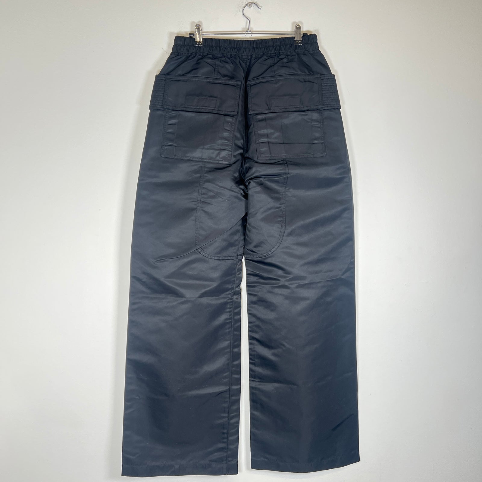 Rick Owens Drkshdw FW23 Black Nylon Wide Leg Creatch Cargo Pants Size S
