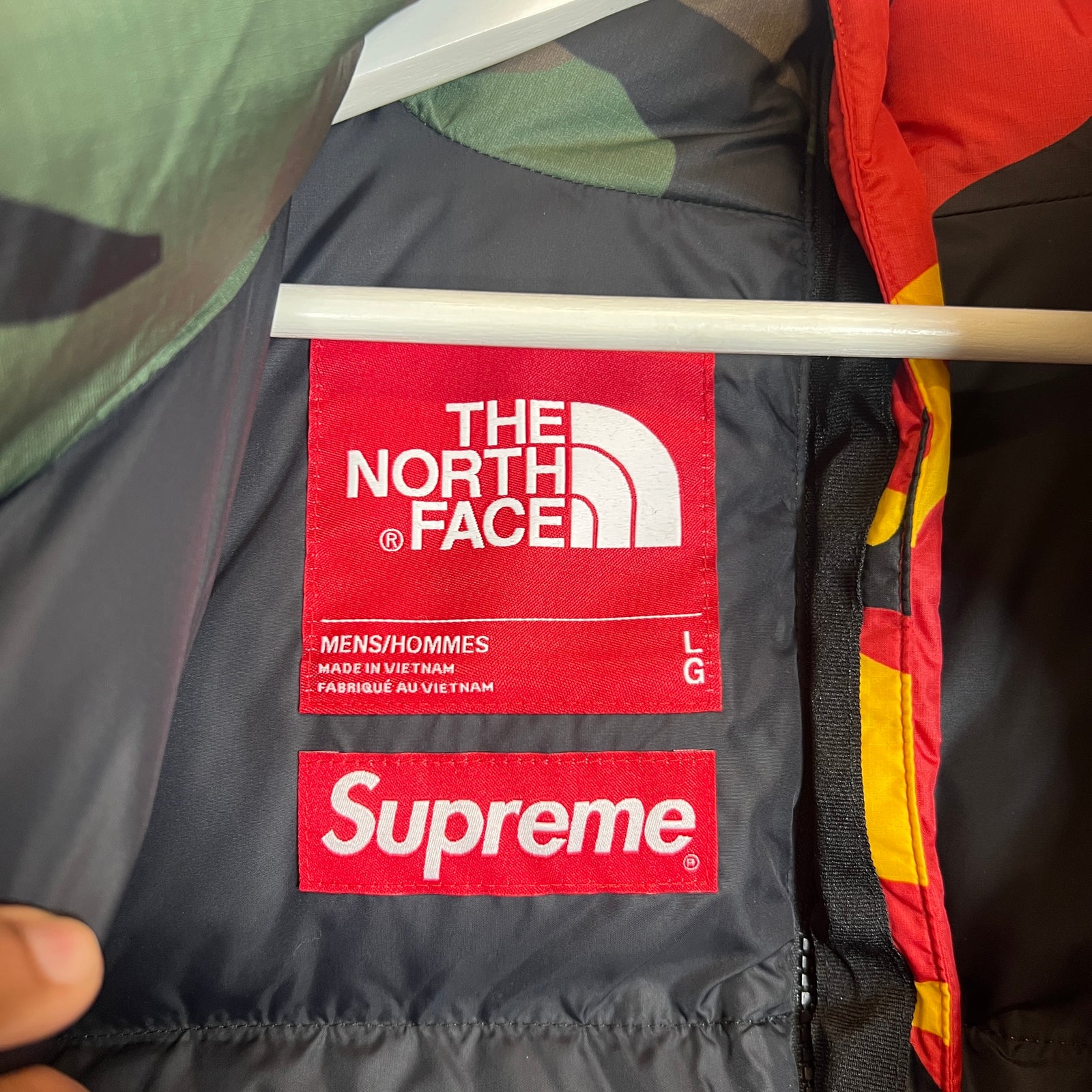 Supreme x The North Face Camo Split Nuptse Jacket Size L