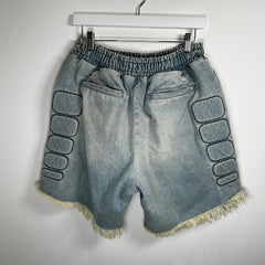Satoshi Nakakamoto Denim Moto Shorts Size L