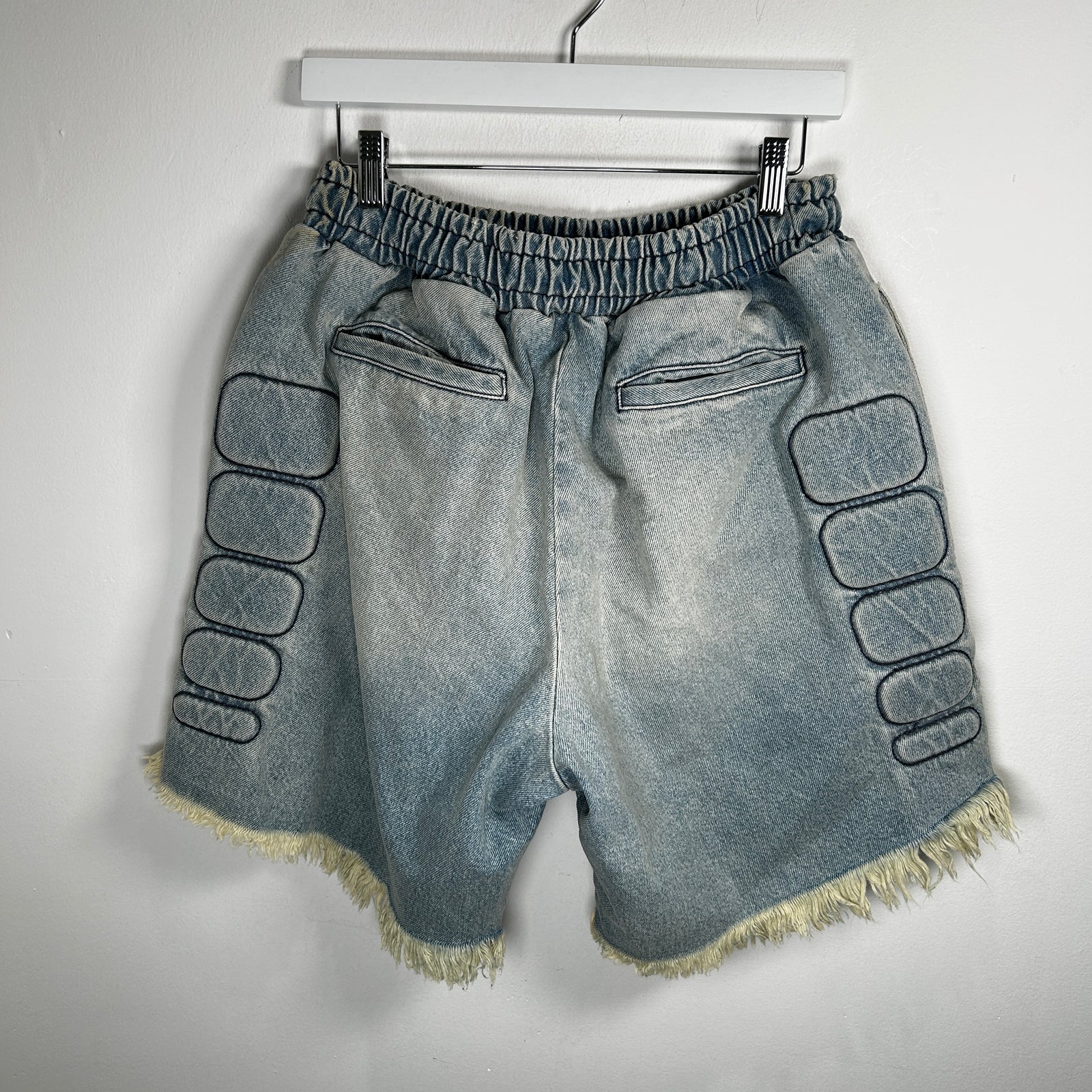 Satoshi Nakakamoto Denim Moto Shorts Size L