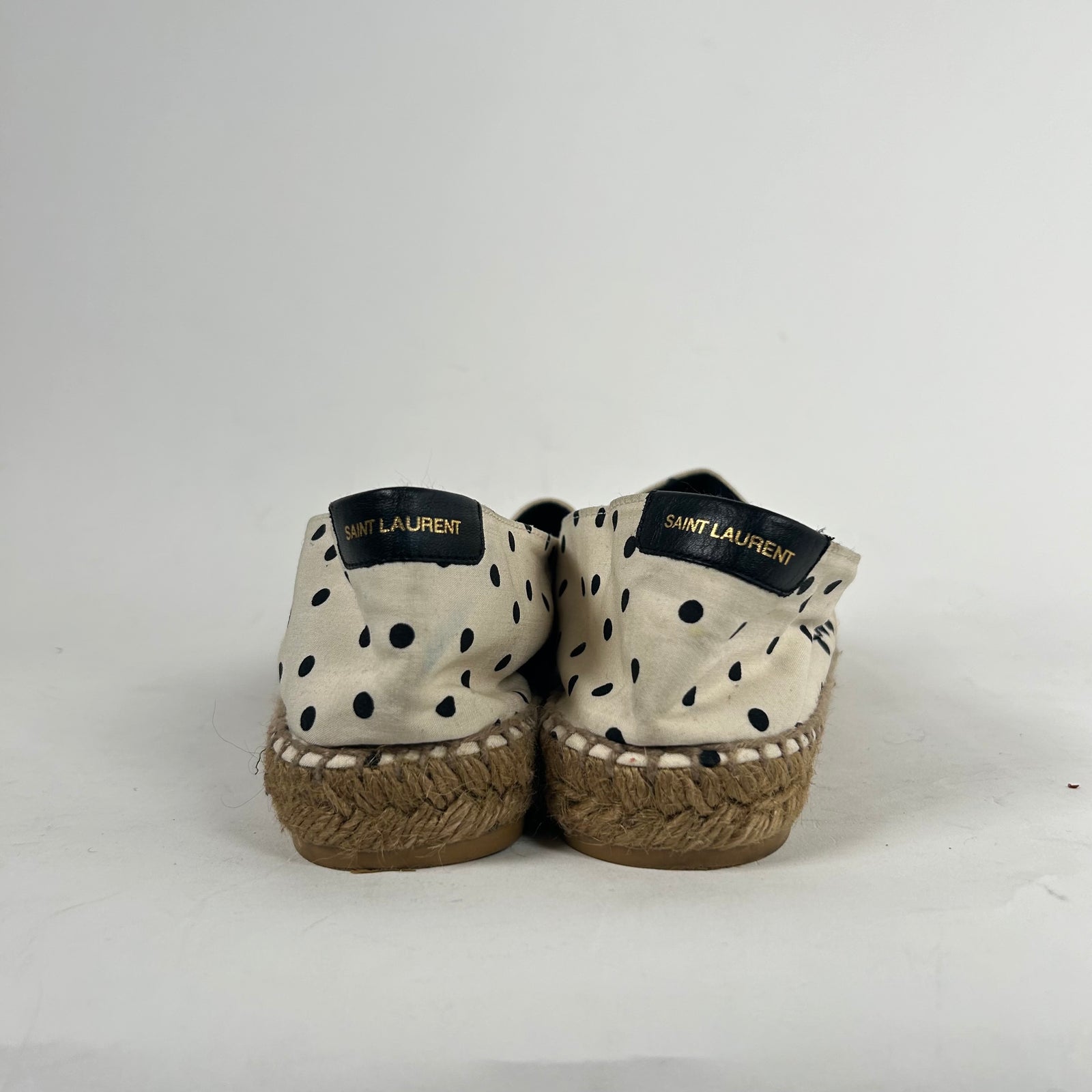 Saint Laurent Polka Dot Espadrilles Size 37.5
