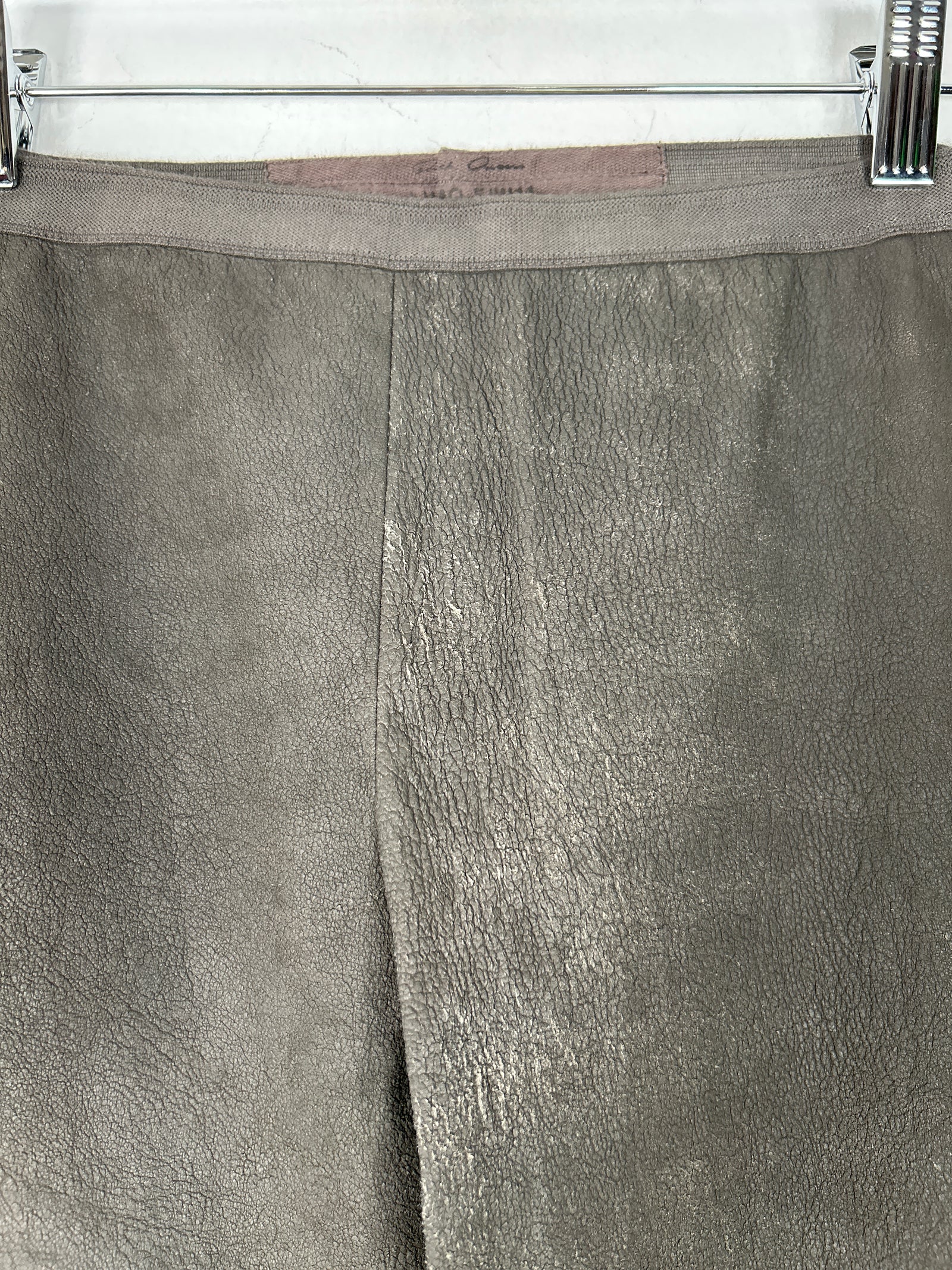 Rick Owens FW11 Limo Dust Blistered Leather Biker Leggings
