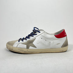 Golden Goose White/Red Superstar Sneaker Size 43