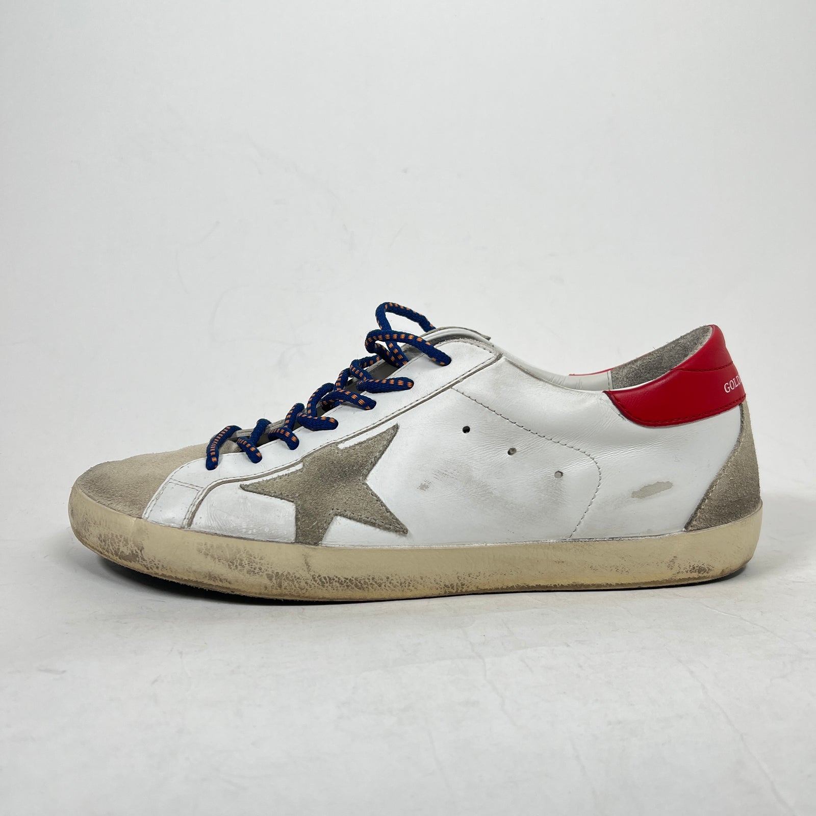 Golden Goose White/Red Superstar Sneaker Size 43