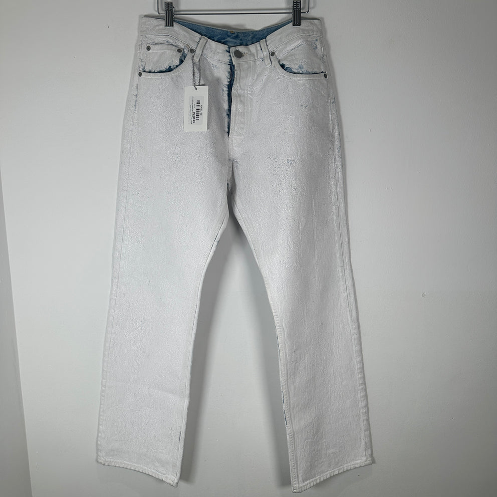 Maison Margiela White Painted Jeans Size 32
