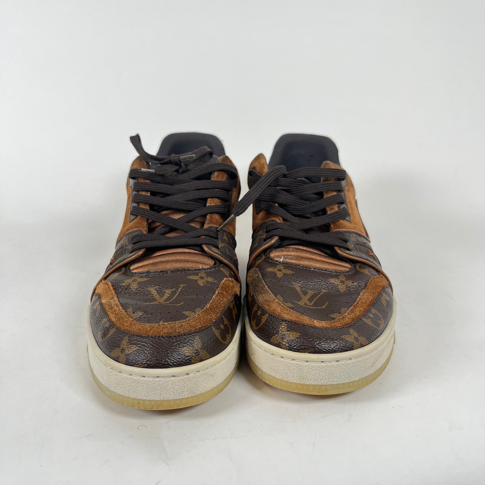 Louis Vuitton Brown Suede Trainers LV 8.5