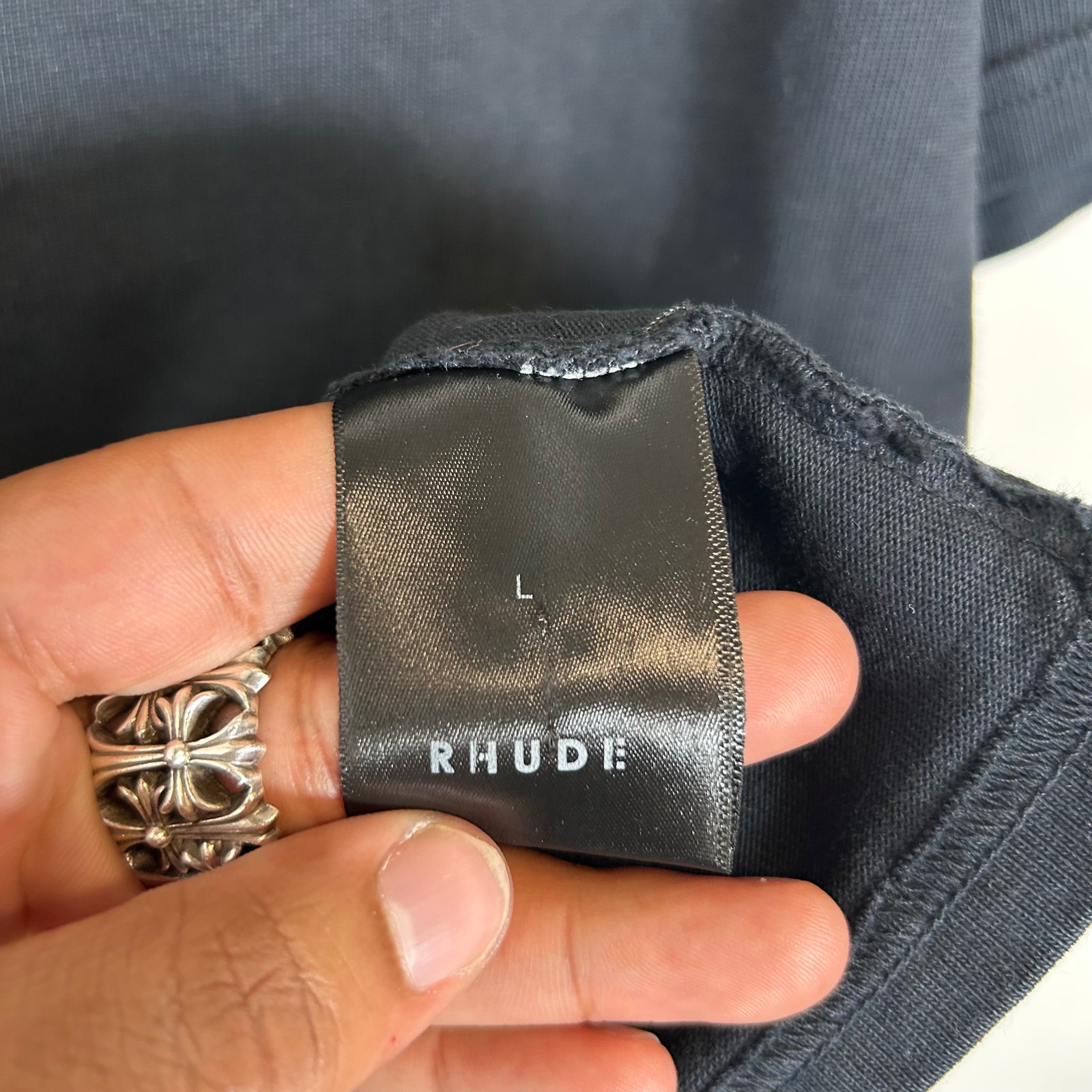 Rhude Navy Mont Blanc Logo T-Shirt Size L