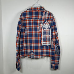 Who Decides Orange/Blue 'Stained Glass' Flannel Size L