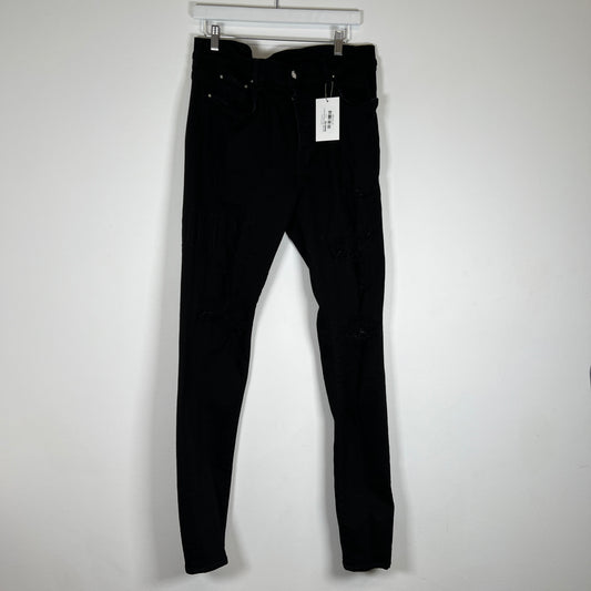Amiri Thigh Spell-out Black Jeans Size 38