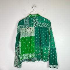 Kapital Green Bandana Patchwork Butt-Up Shirt Size 4