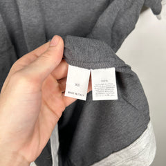 Brunello Cucinelli Slim Fit Charcoal Layered Polo Size S