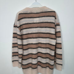 Acne Studios Loose Mohair Multi Strip Sweater Size XS