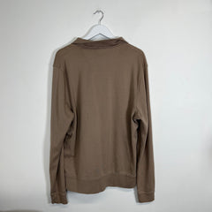 Burberry 1/4 Zip Khaki Fleece XXL