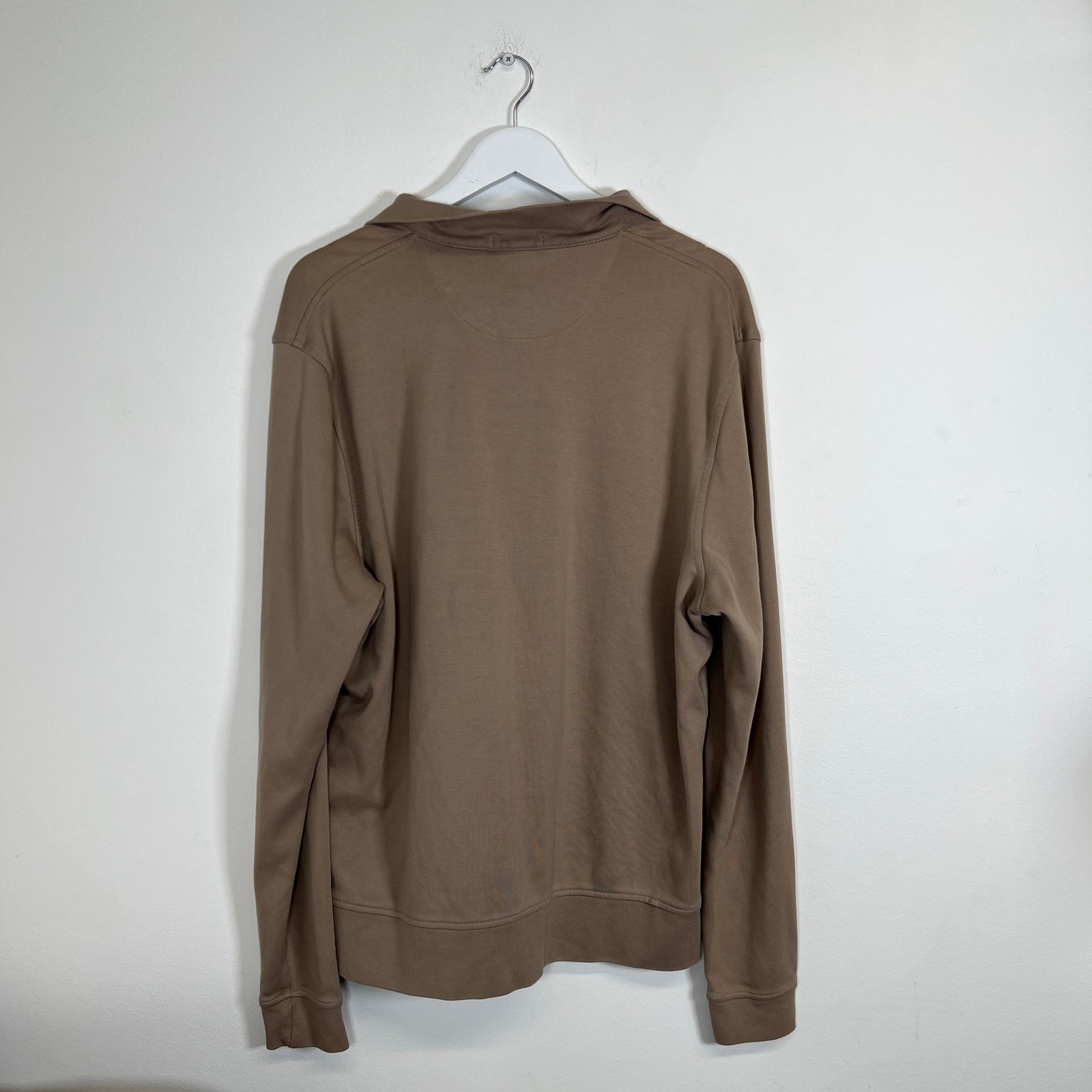 Burberry 1/4 Zip Khaki Fleece XXL