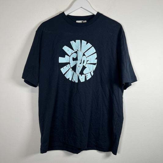 Lanvin Navy Spiral Logo Tee Size XL