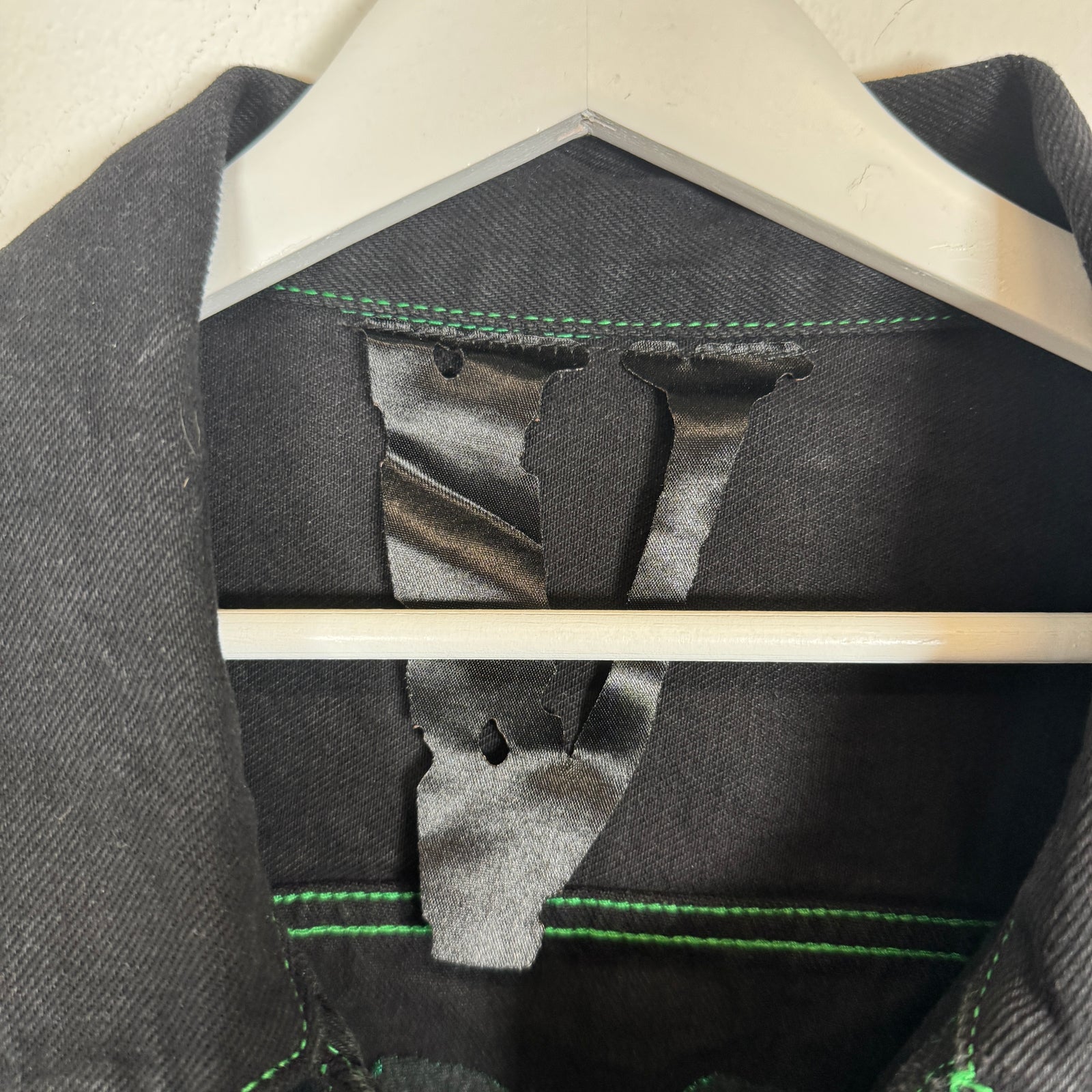 Vlone Black/Green Friends Denim Jacket Size XL