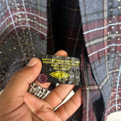 HMDD Brown/Blue Disco Flannel Size L