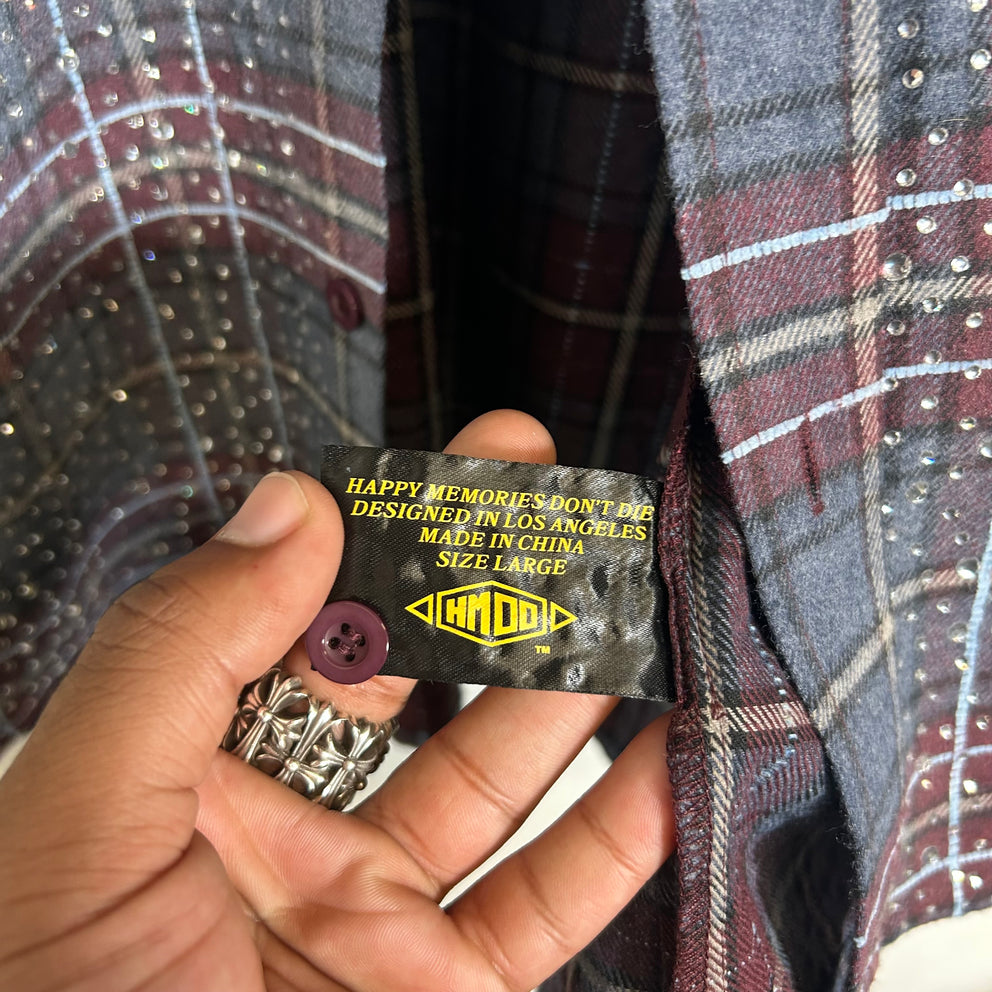 HMDD Brown/Blue Disco Flannel Size L