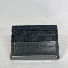 Gucci Black Interlocking GG Supreme Cut-Out Card Holder