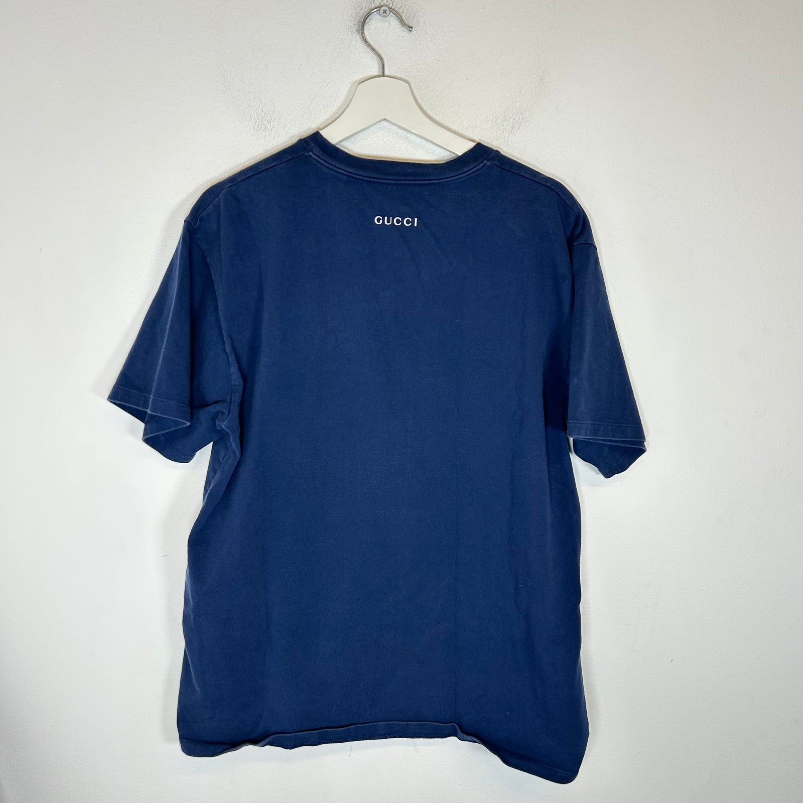 Gucci Blue Anchor Logo T-Shirt Size L