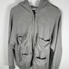 Number (N)ine 4 Pocket Grey Zip Up Hoodie Size 3