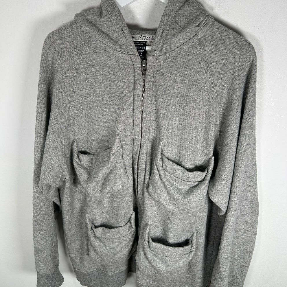 Number (N)ine 4 Pocket Grey Zip Up Hoodie Size 3