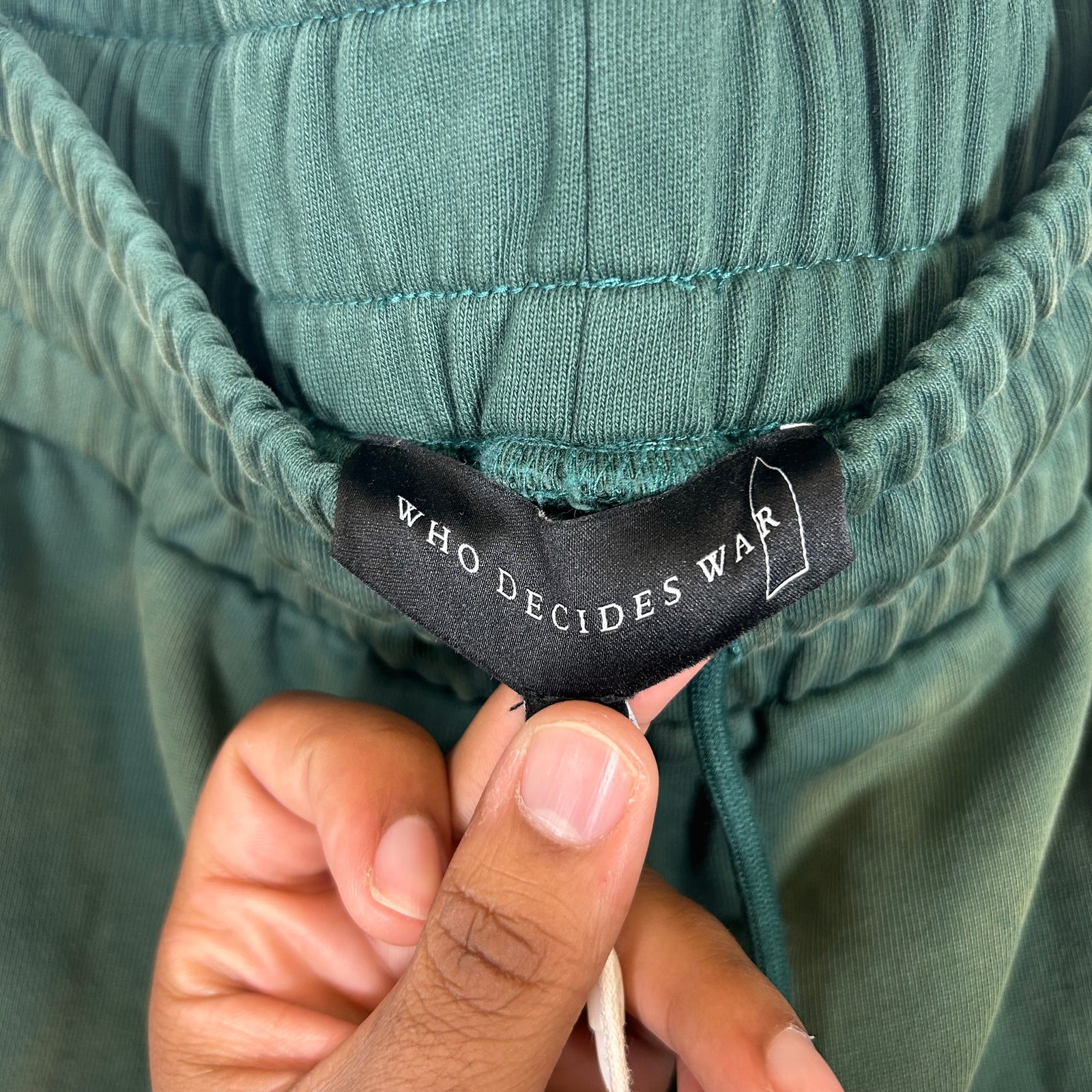 Who Decides War Green Logo Sweatpants Size 36