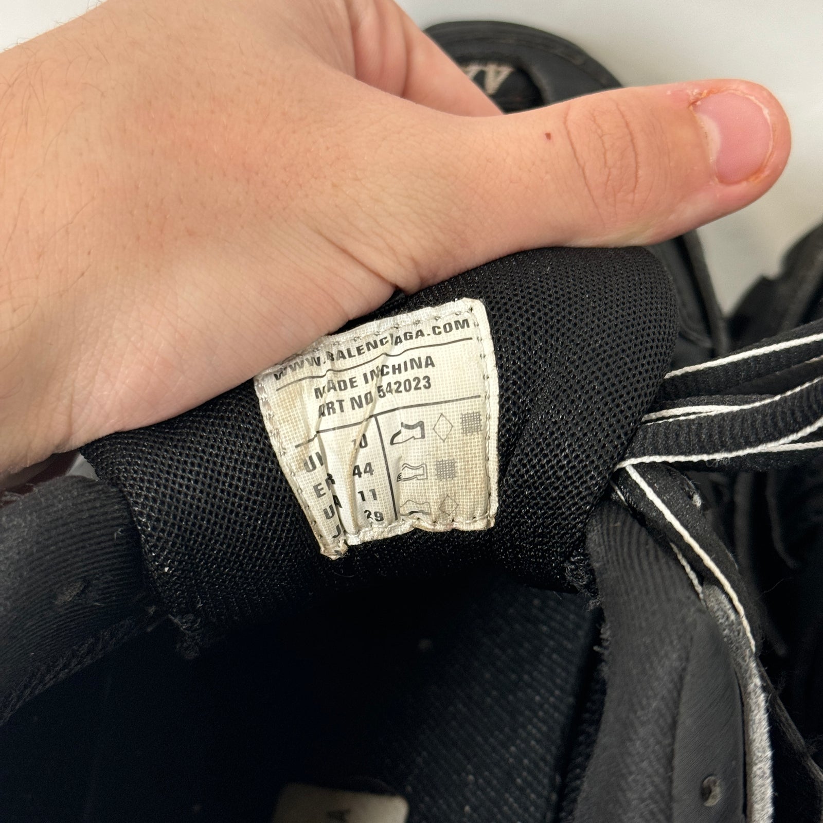 Balenciaga Black LED Track Sneakers Size 44