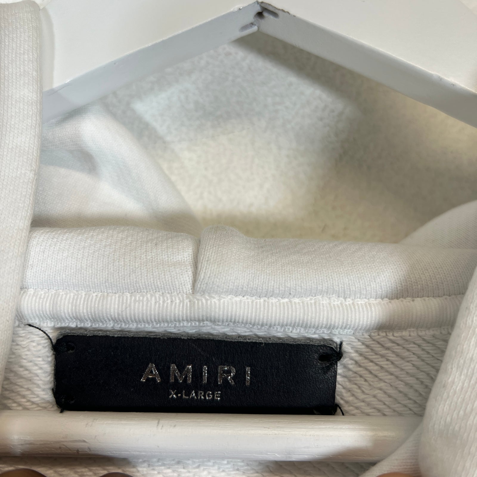 Amiri White/Black Bones Hollywood Hoodie Size XL
