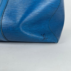 Louis Vuitton Blue Epi Leather Duffle Keepall Size 45