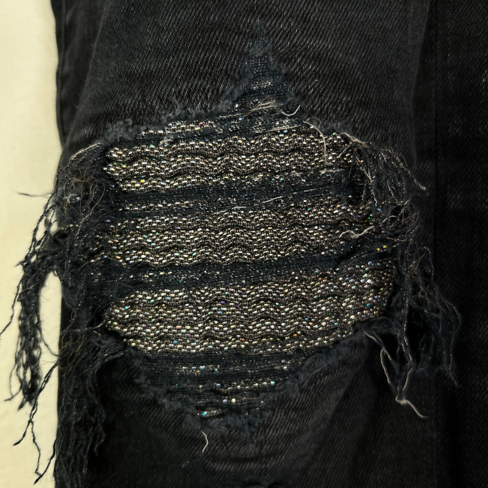 Amiri Black Iridescent Patch MX1 Jeans