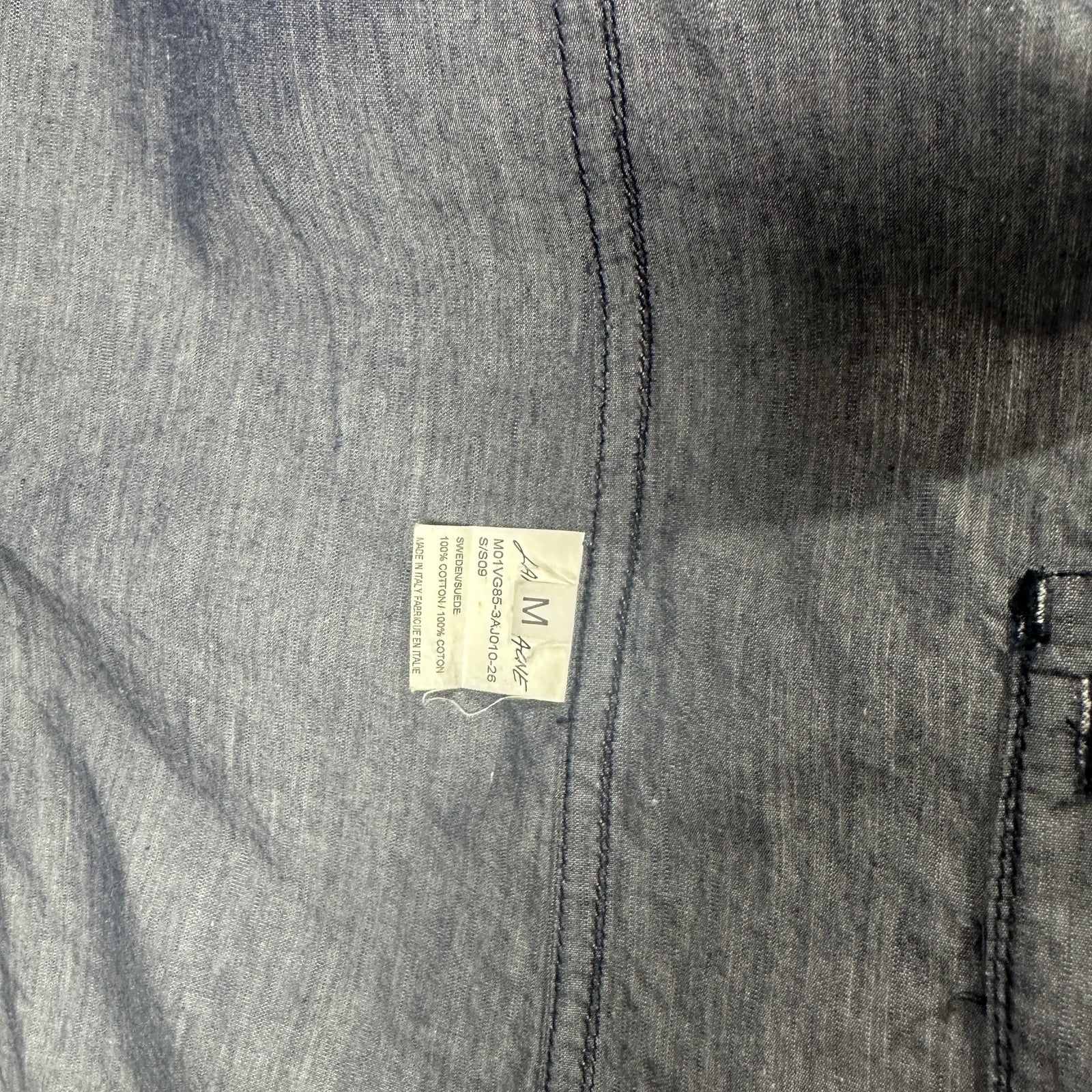 Lanvin x Acne SS09 Blue Linen Like Blazer Size M