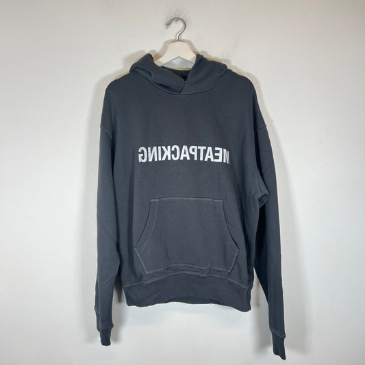 Helmut Lang Vintage Black Meatpacking Hoodie Size L