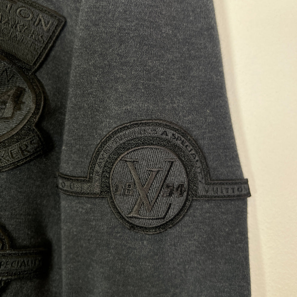 Louis Vuitton Vintage 'King Of Trunk Makers' Patch Zip-Up Hoodie