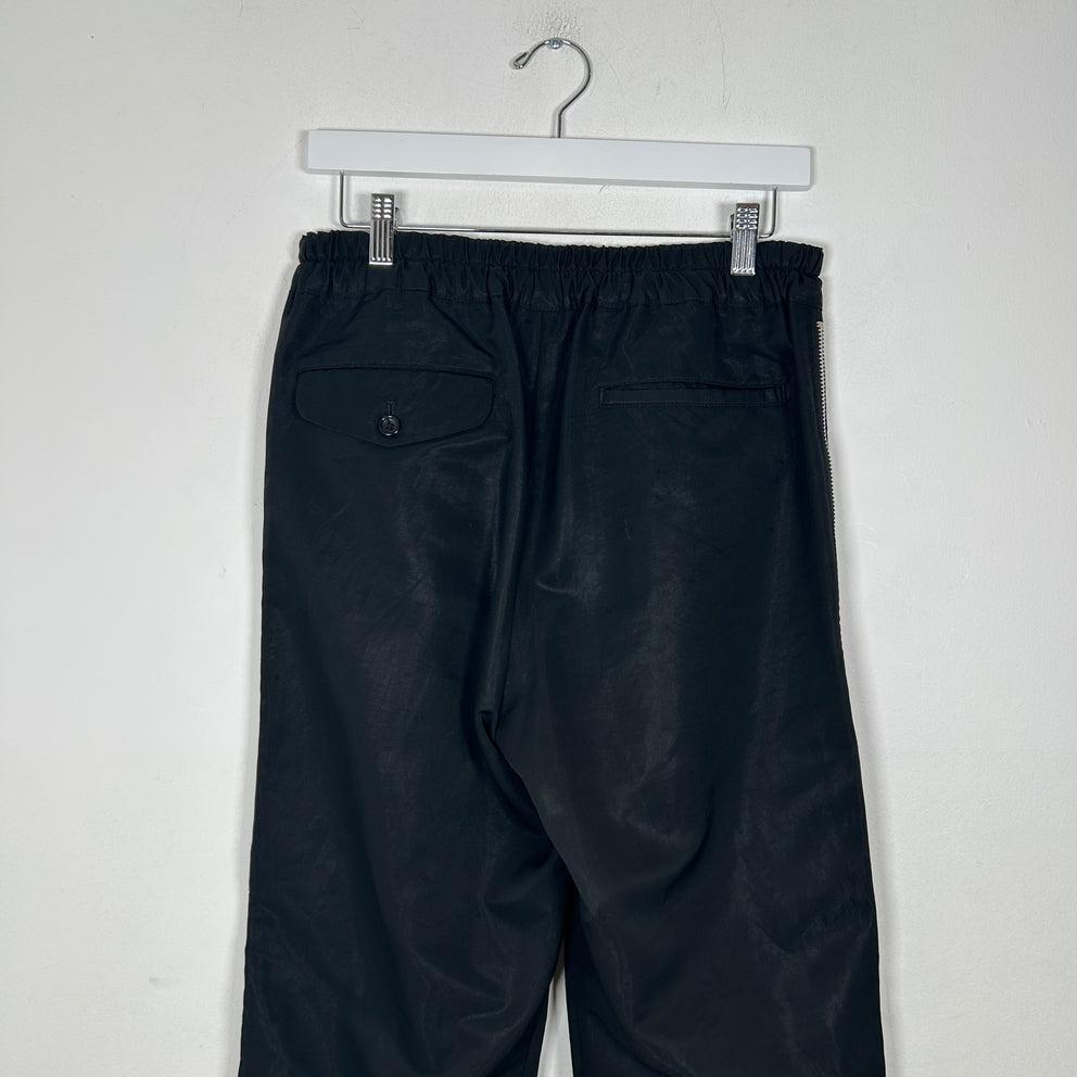 CDG Black Zipper Seam Pants Size L