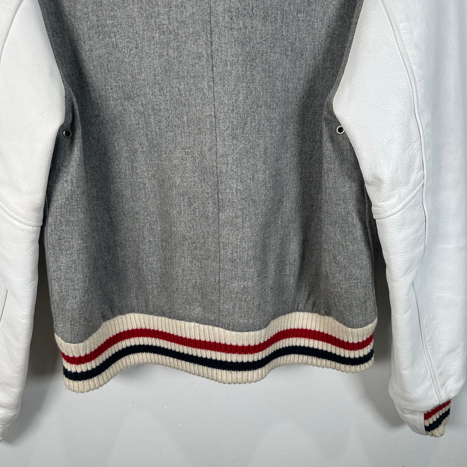 Thom Browne Grey Varsity Jacket Size 0