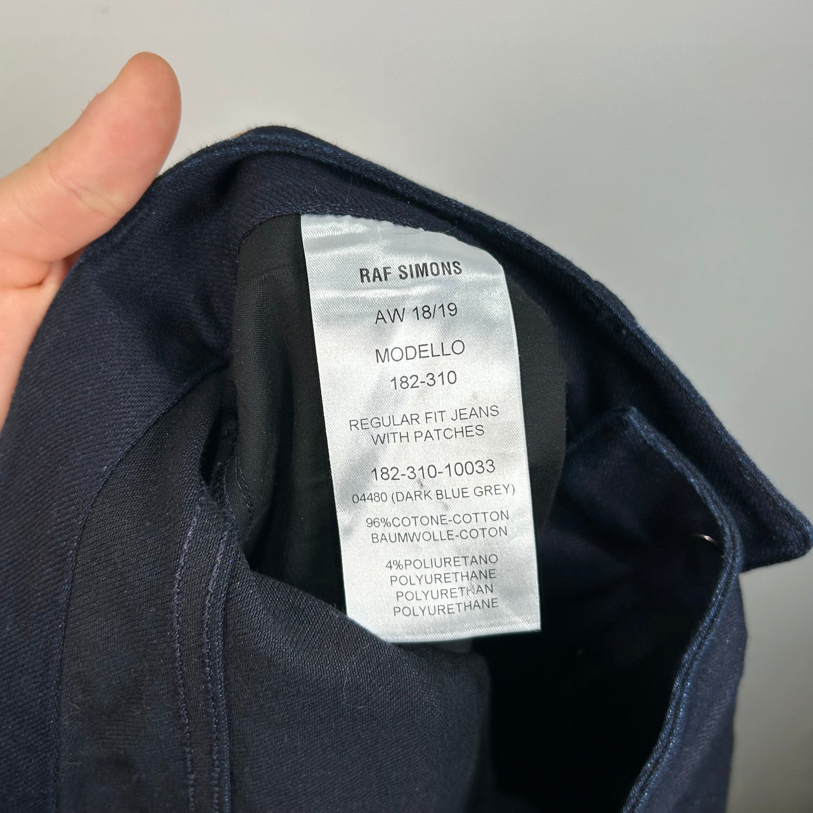 Raf Simons LSD XTC Drug Patch Navy Jeans Size 30