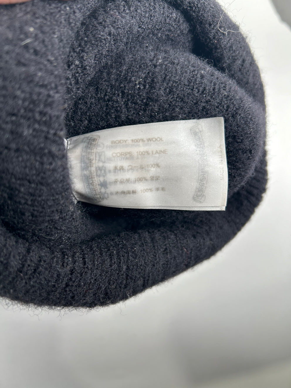 Chrome Hearts Black Scroll Logo Beanie