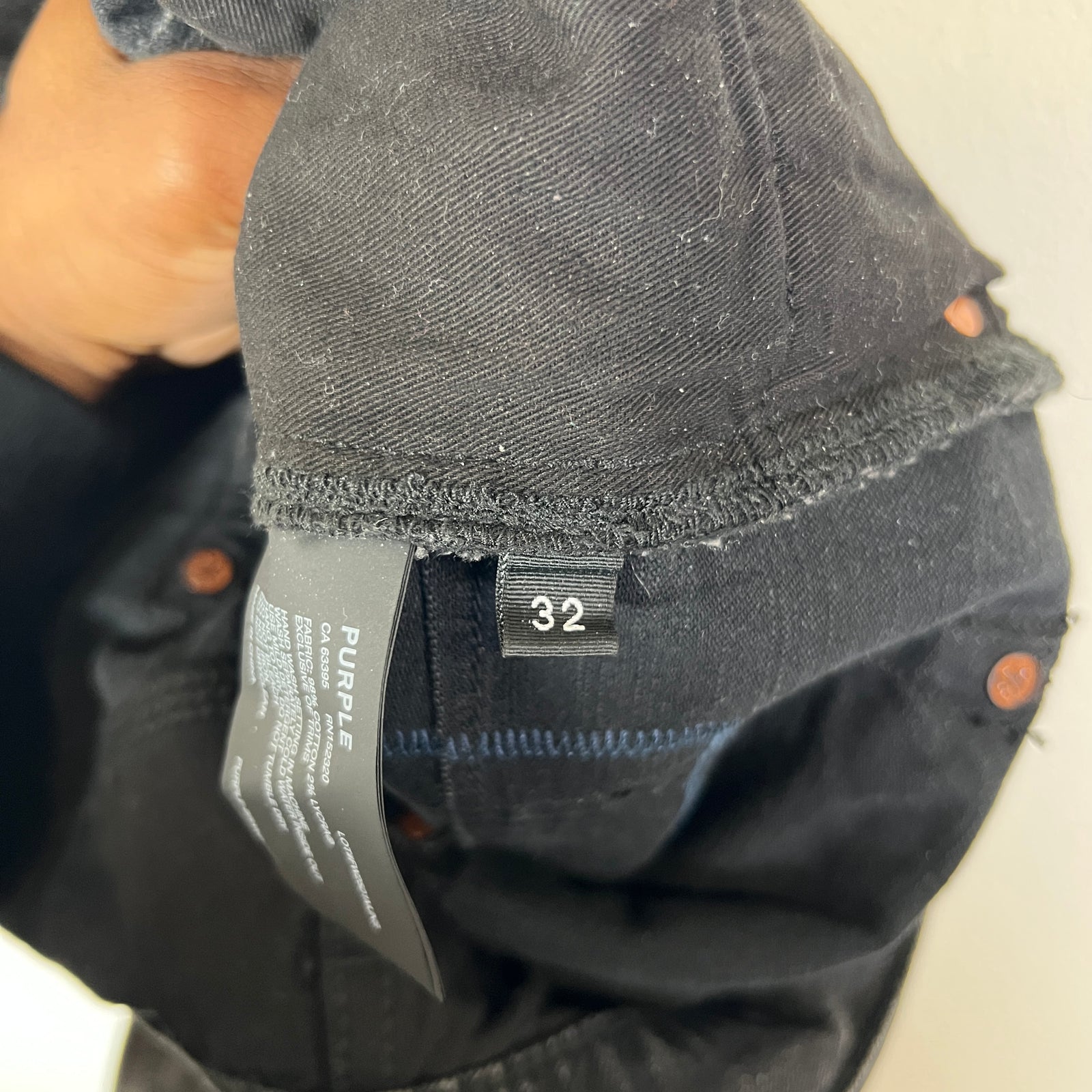 Purple Brand Black Washed P001 Skinny Jeans Size 32