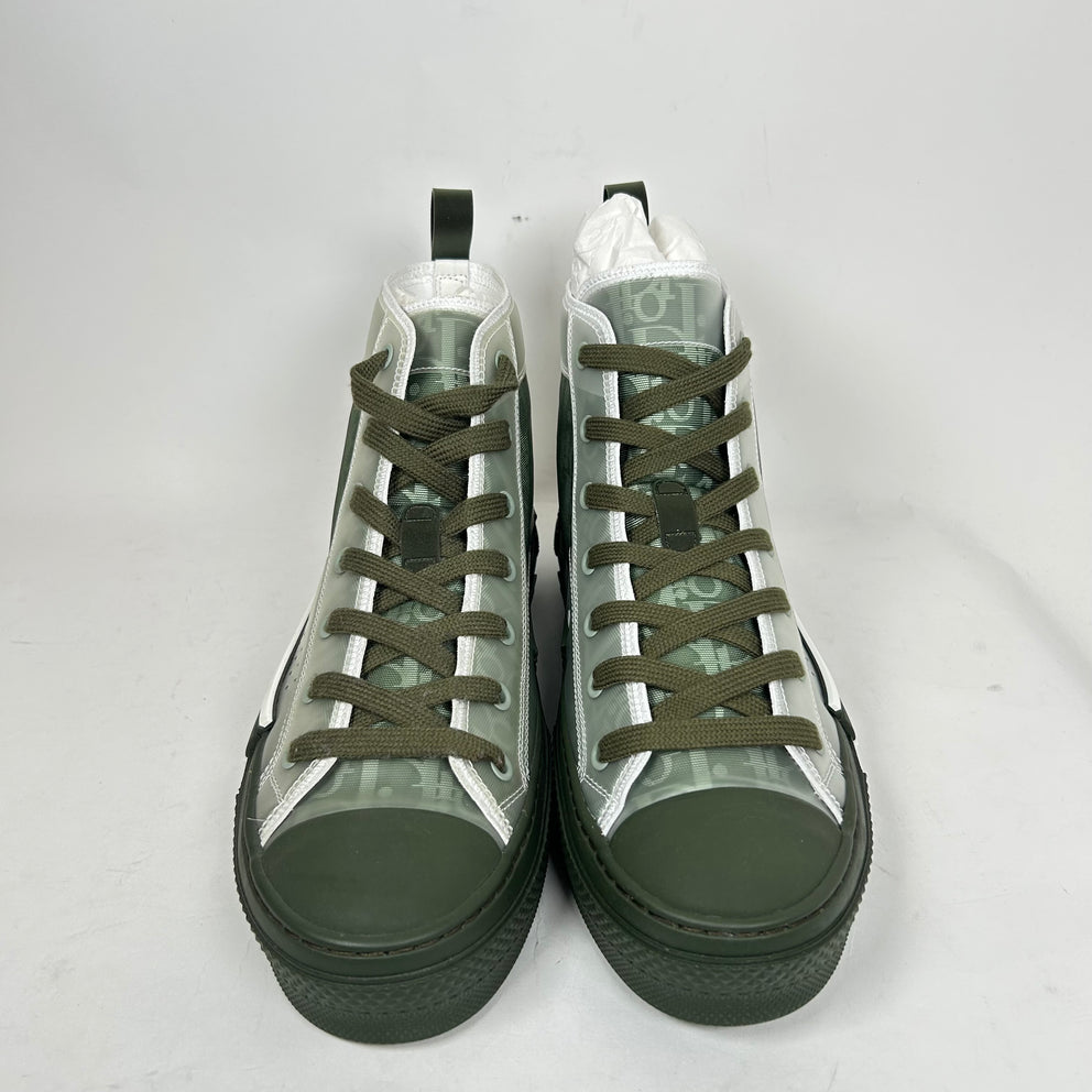 Dior B23 Green Oblique High Top Sneaker Size 41