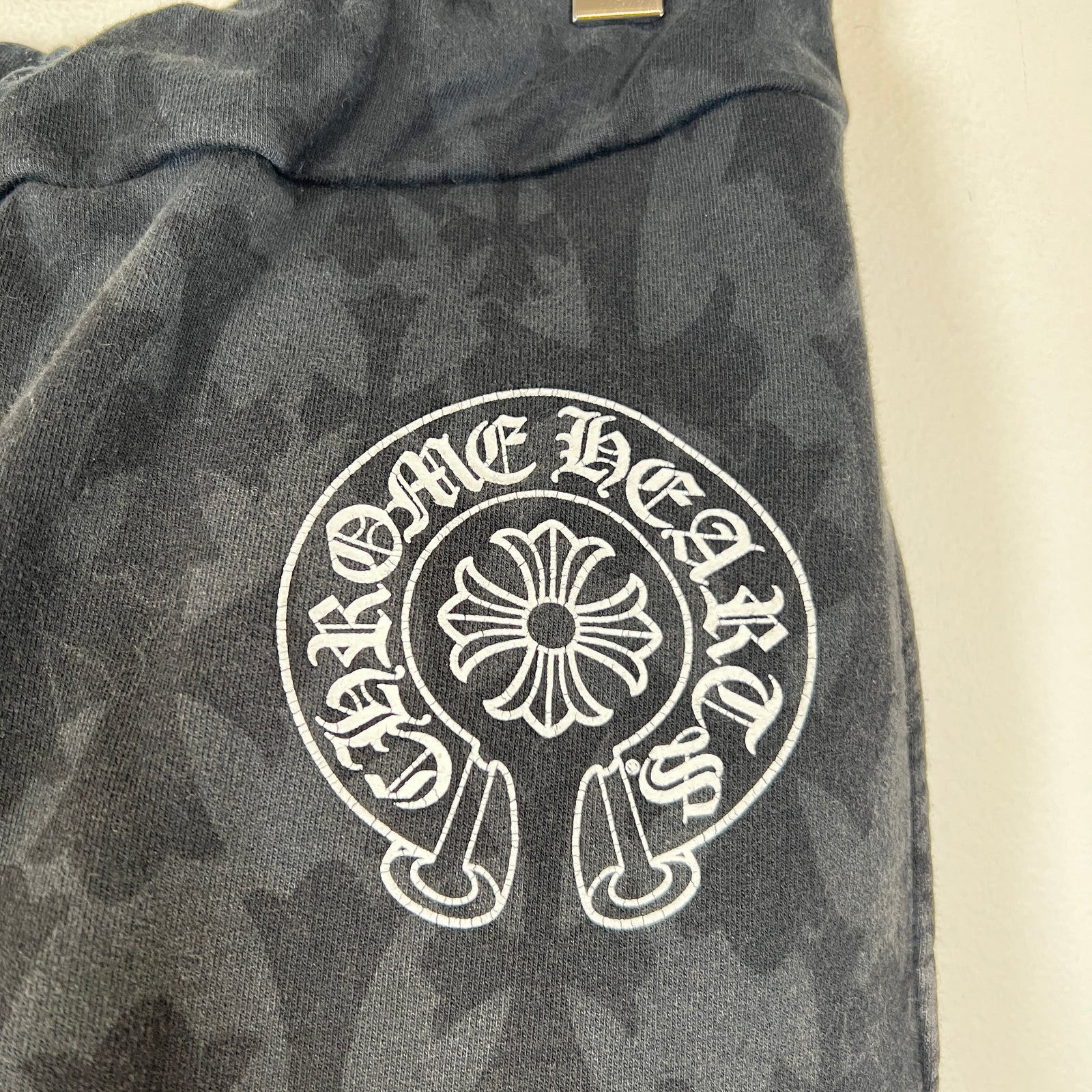 Chrome Hearts Black Cemetery Cross Monogram Floral Sweatpants Size L