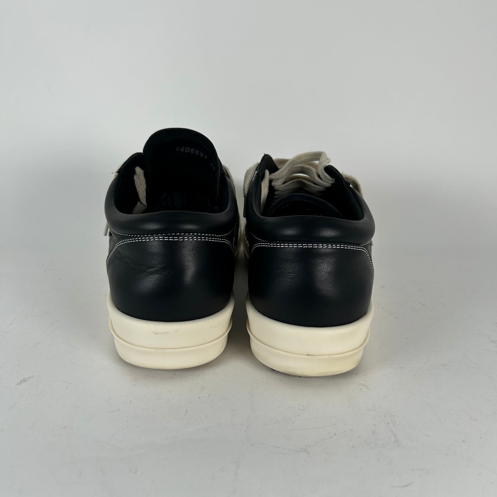 Rick Owens Black Milk Leather Vintage Sneaker Vans size 45