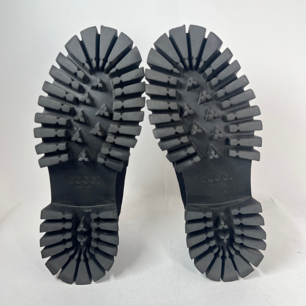 Gucci Black Maxi GG Jumbo Supreme Loafer Size GG 10.5