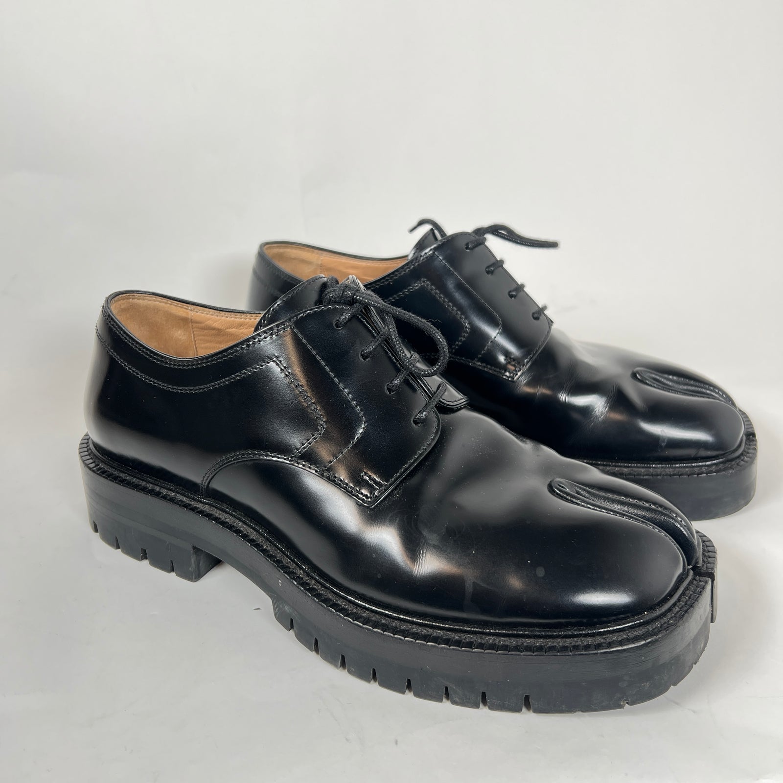 Maison Margiela Black Tabi Derbys Size 38
