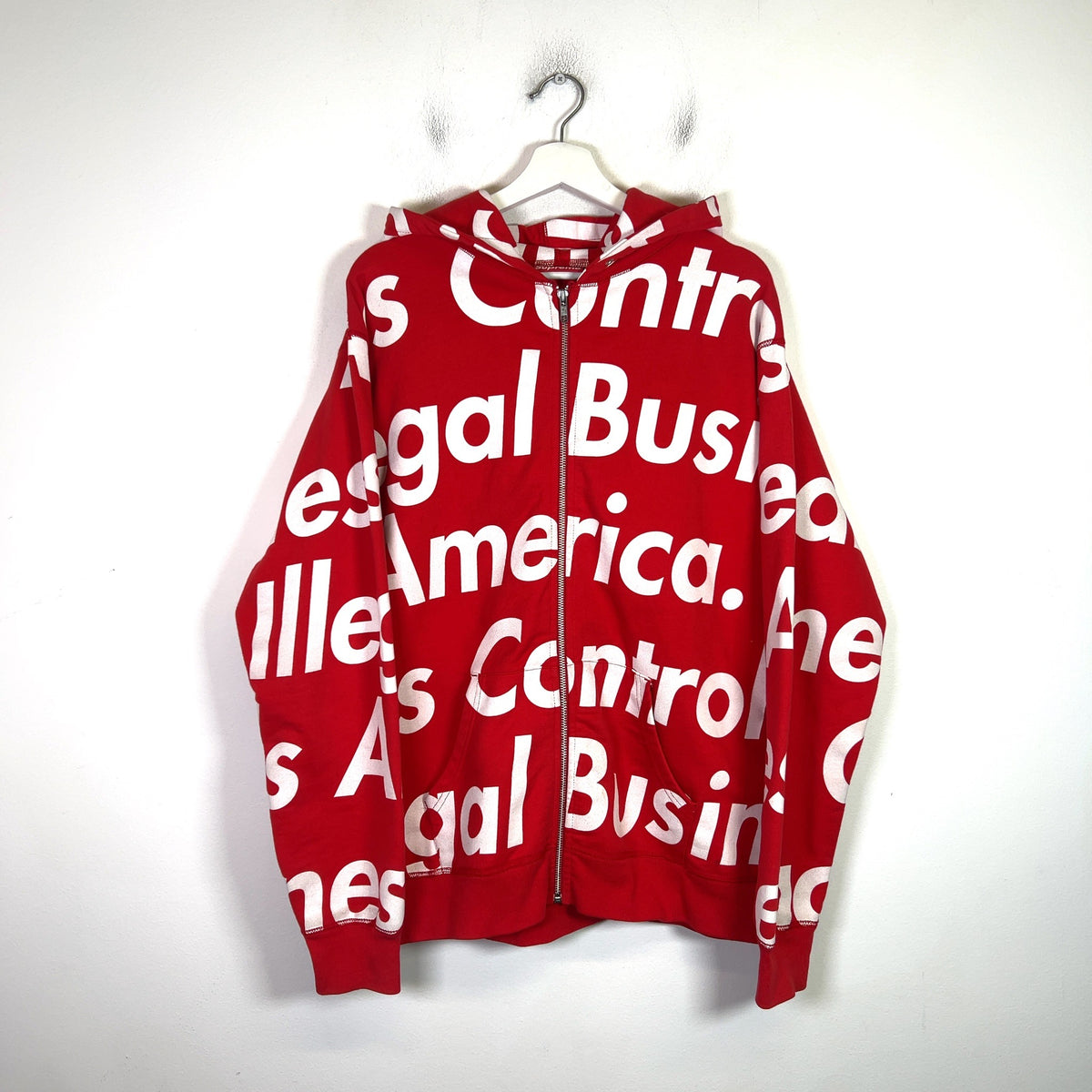 Supreme 2007 Illegal Business Controls America Zip-Up Hoodie