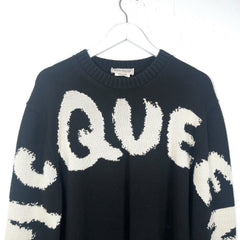 Alexander McQueen Graffiti Logo Knit Sweater