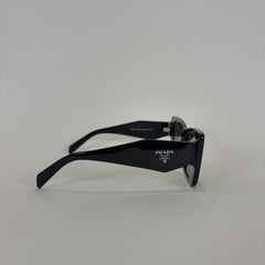 Prada Plaque Logo Wide Cat Eye Sunglasses