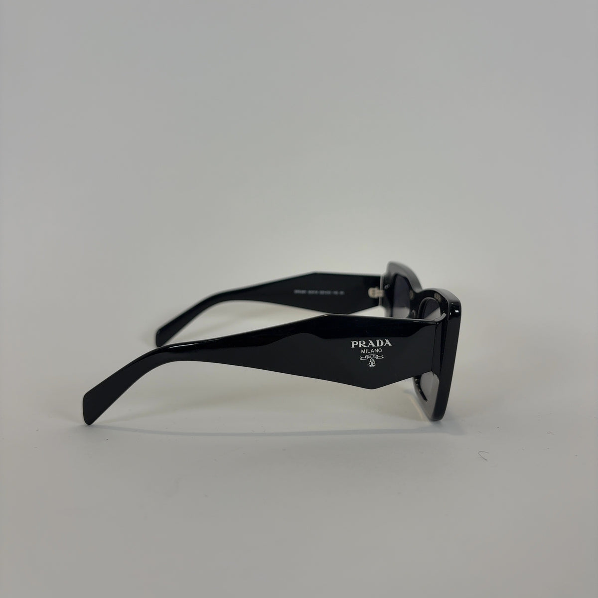 Prada Plaque Logo Wide Cat Eye Sunglasses
