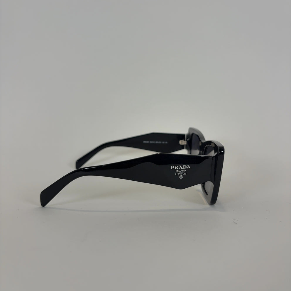 Prada Plaque Logo Wide Cat Eye Sunglasses