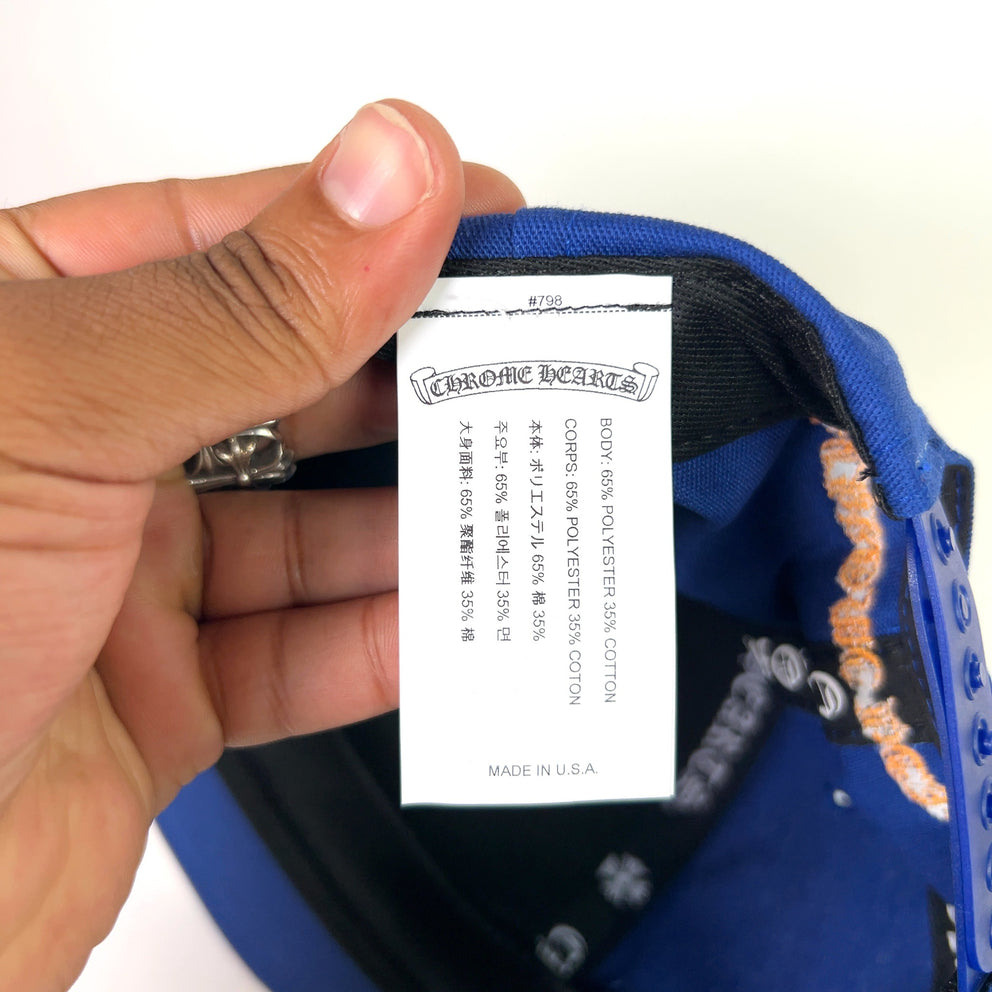 Chrome Hearts Blue/Gold CH Baseball Hat